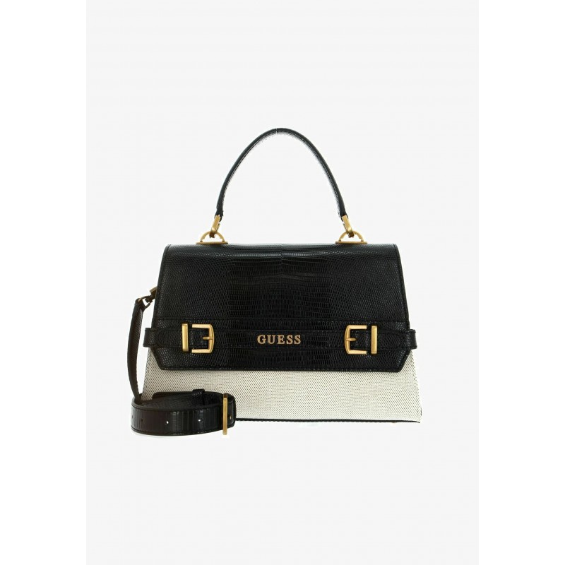 Guess SESTRI HANDLE FLAP Sac à main natural black