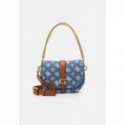 Guess KUBA MINI CROSSBODY FLAP Sac à main blue denim