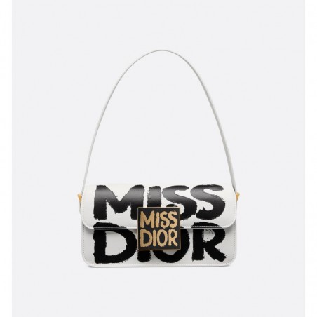 Sac à rabat Miss Dior blanc