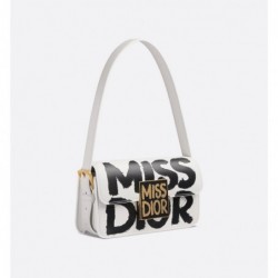 Sac à rabat Miss Dior blanc