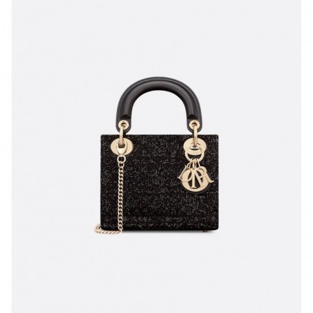 Sac Lady Dior Mini Cannage noir